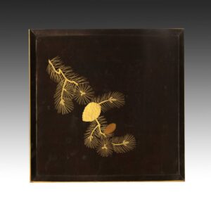 Japanese Serving Tray with Conifer or Pine Motif