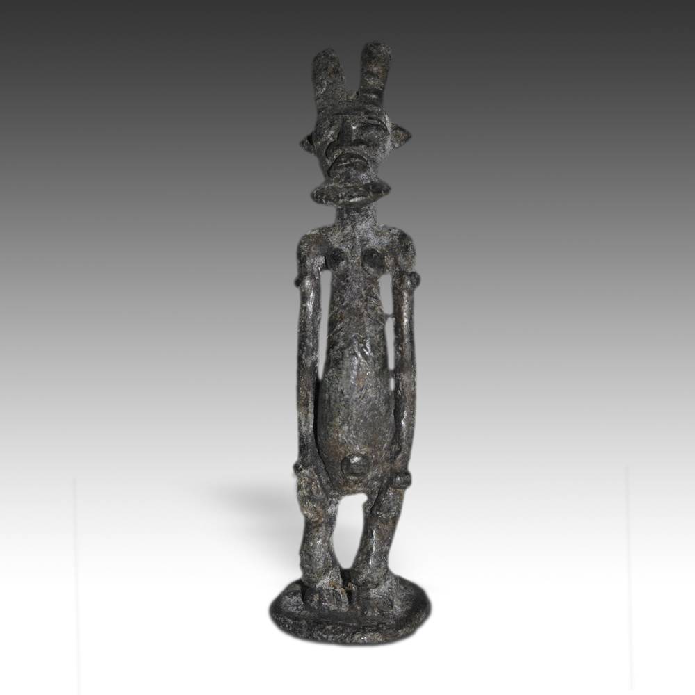 Dogon Standing Figure with Elongated Hair Style