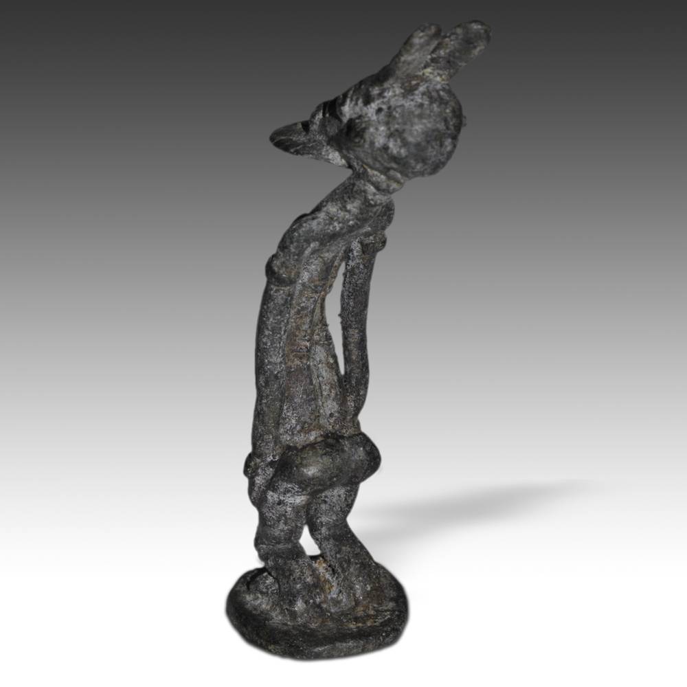 Dogon Standing Figure with Elongated Hair Style - Image 3