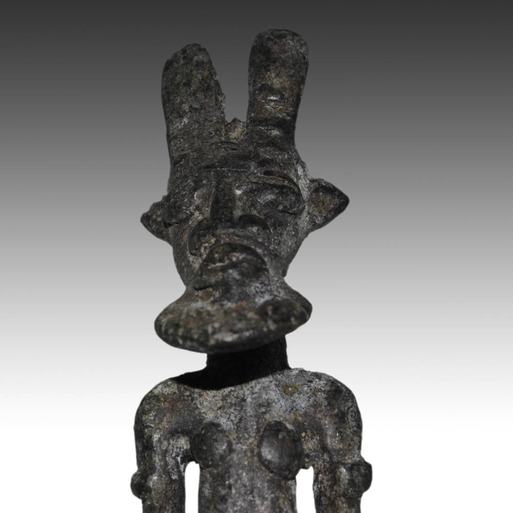 Dogon Standing Figure with Elongated Hair Style - Image 5