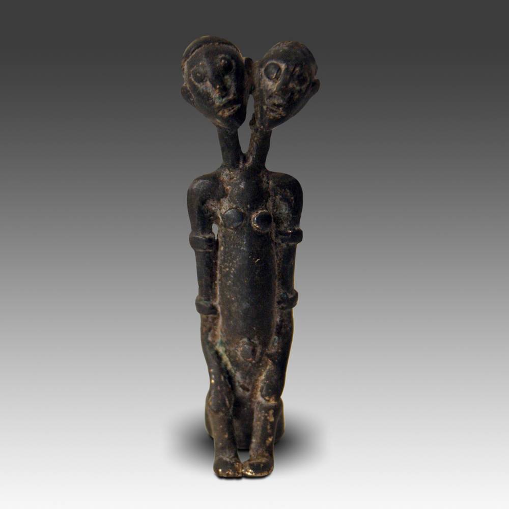Dogon Seated Figure with 2 Heads