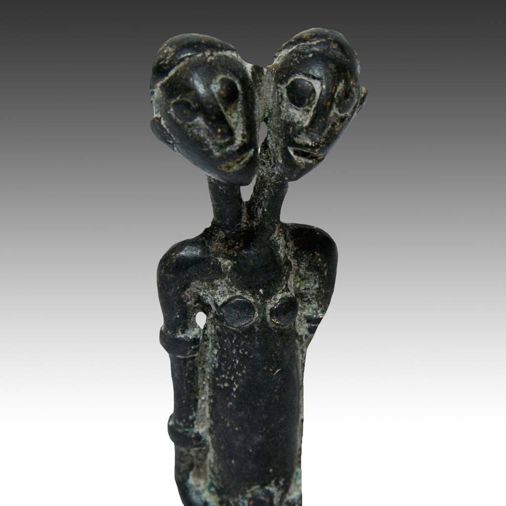 Dogon Seated Figure with 2 Heads - Image 4