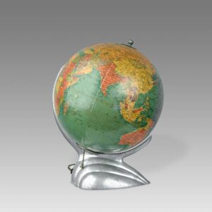 Terrestrial "Machine Age" Globe, Illuminated