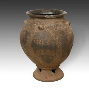 Lobi Footed Vessel with Geometric Motifs