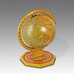 Terrestrial Globe with Months, Seasons, Zodiacs on Base