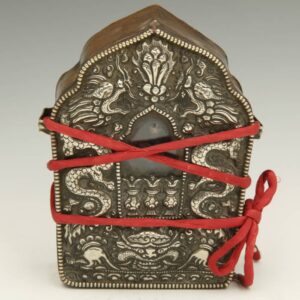 Tibetan Gao or Prayer Box with Cloth Cover