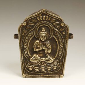 Tibetan Gao or Prayer Box with Cloth Cover