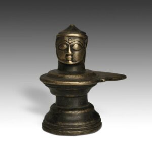 Indian Mukha or Face Shiva Lingam with Yoni