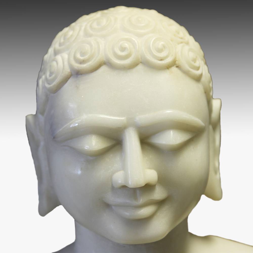 Indian Seated Figure of Mahavira, on Lotus Base - Image 2