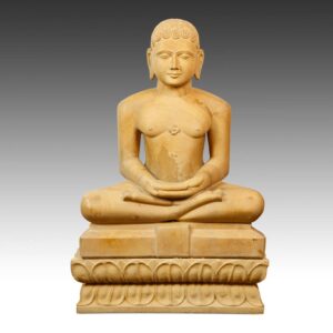 Indian Seated Figure of Mahavira, on Lotus Base