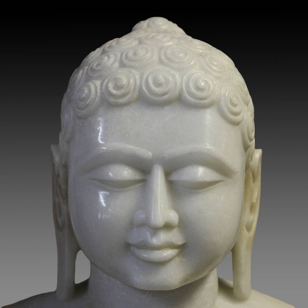Indian Seated Figure of Mahavira, on Lotus Base - Image 2