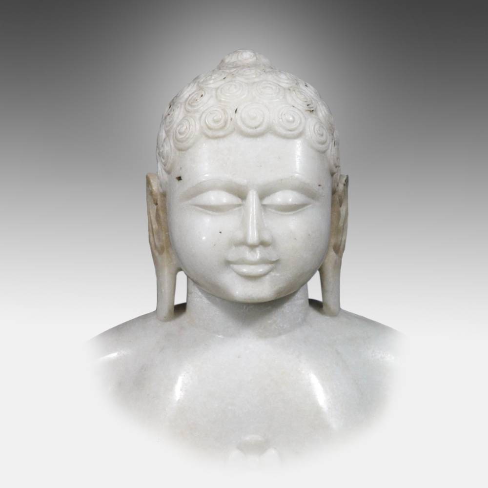 Indian Seated Figure of Mahavira, on Lotus Base - Image 5