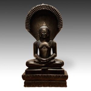 Indian Seated Figure of Mahavira with 108 Cobra Hood