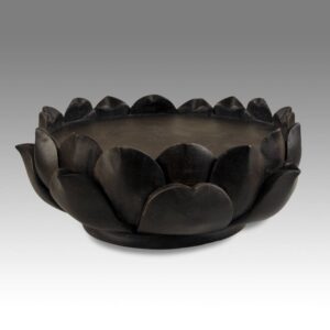 Chinese Candle Base with Lotus Motif