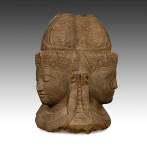 Indonesian Head Depicting 3 Aspects of Shiva