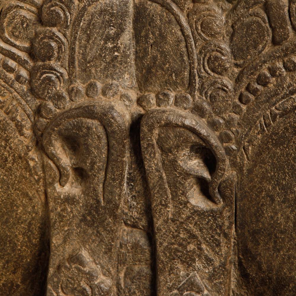 Indonesian Head Depicting 3 Aspects of Shiva - Image 5