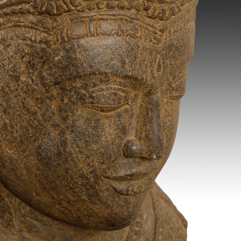 Indonesian Head Depicting 3 Aspects of Shiva - Image 8