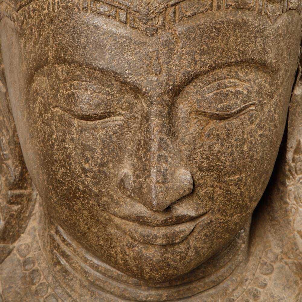 Indonesian Head Depicting 3 Aspects of Shiva - Image 12