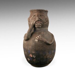 Mambila Ceramic Anthropomorphic Vessel