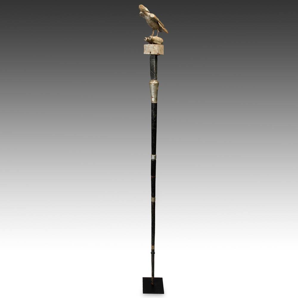 Ashanti Linguist's Staff Depicting Bird and Cannon - Image 2