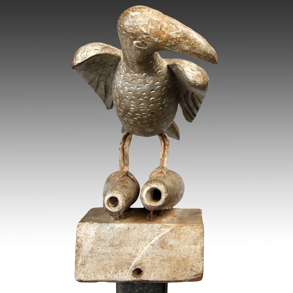Ashanti Linguist's Staff Depicting Bird and Cannon - Image 3