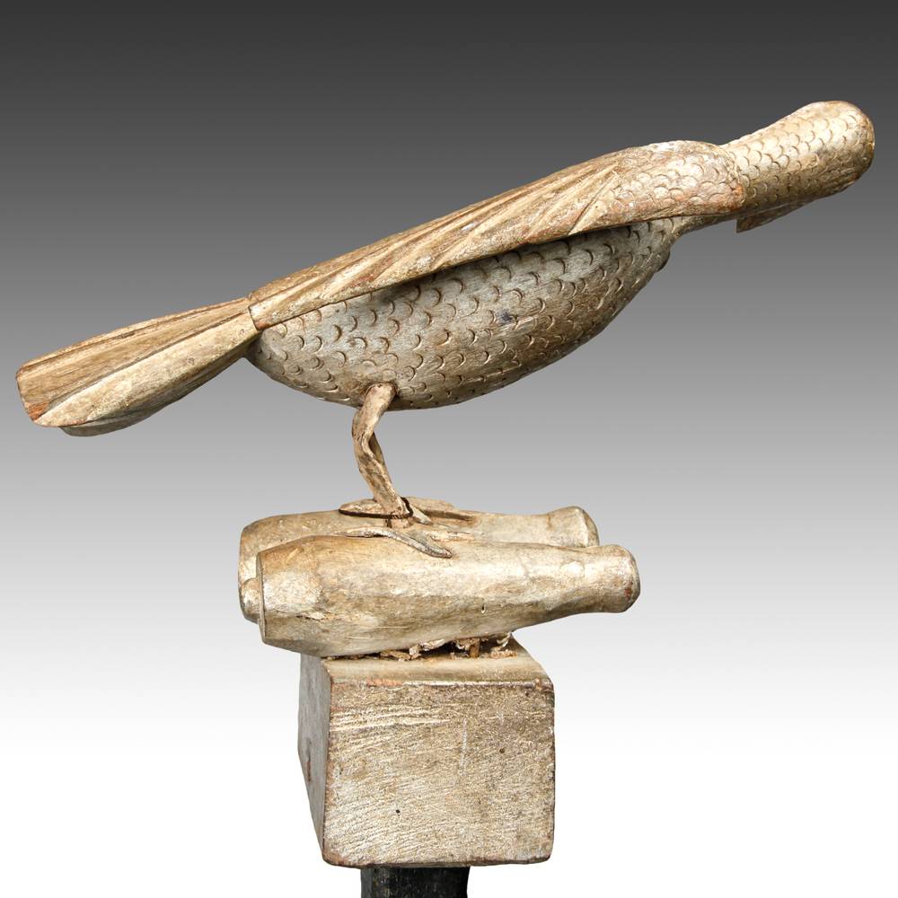 Ashanti Linguist's Staff Depicting Bird and Cannon - Image 4