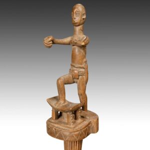 Ashanti Linguist's Staff Depicting Male Stepping on Stool