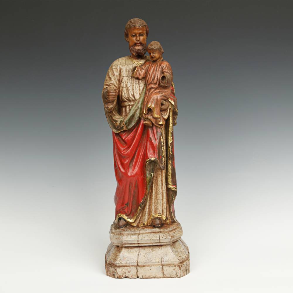 Vietnamese Standing Figure of Joseph & Jesus