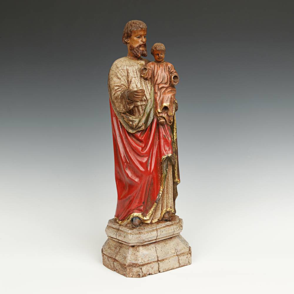 Vietnamese Standing Figure of Joseph & Jesus - Image 3