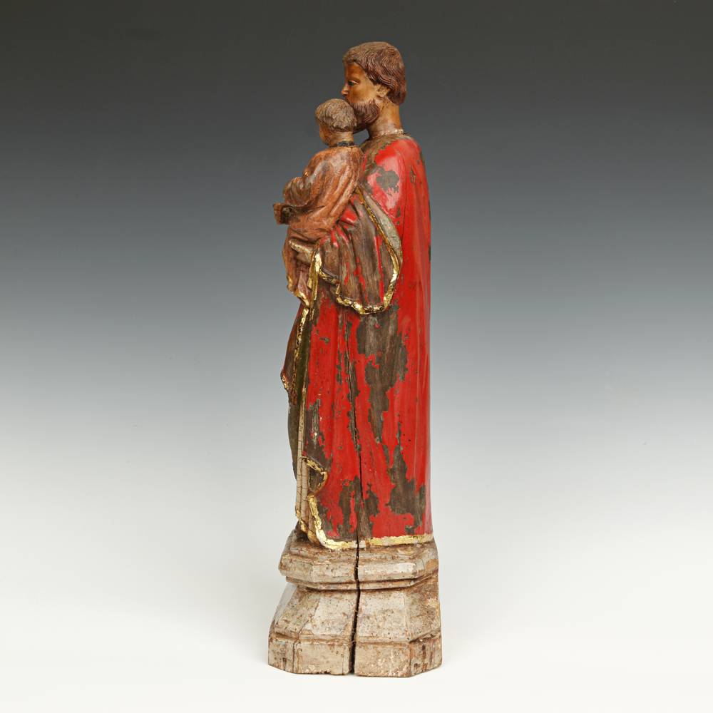 Vietnamese Standing Figure of Joseph & Jesus - Image 4