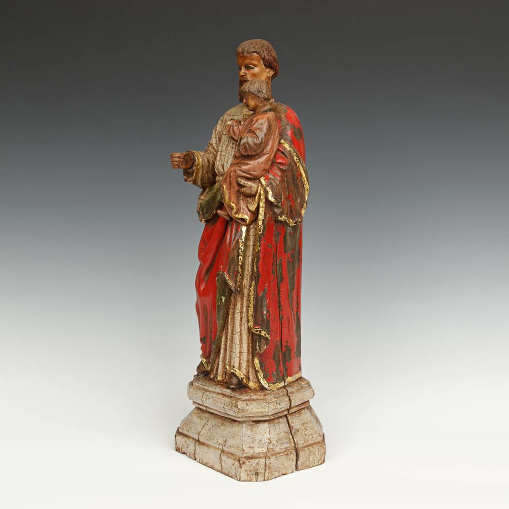 Vietnamese Standing Figure of Joseph & Jesus - Image 5