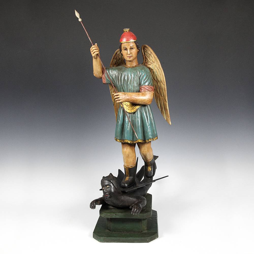 Vietnamese Figure Depicting St. Michael and the Devil - Image 2