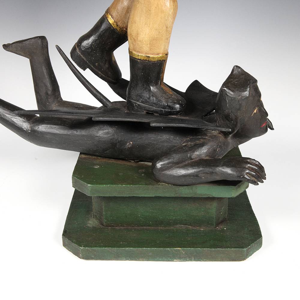 Vietnamese Figure Depicting St. Michael and the Devil - Image 9