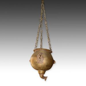 Indian Hanging Water Vessel with Elephant and Nandi Motifs