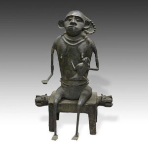 Khond Seated Maternity Figure on Cat Stool