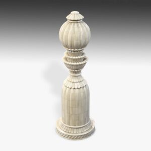 Indian Lamp Base with Lotus Motif
