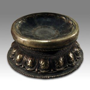 Nepalese Candle Base with Lotus Motif