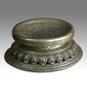 Nepalese Candle Base with Lotus Motif