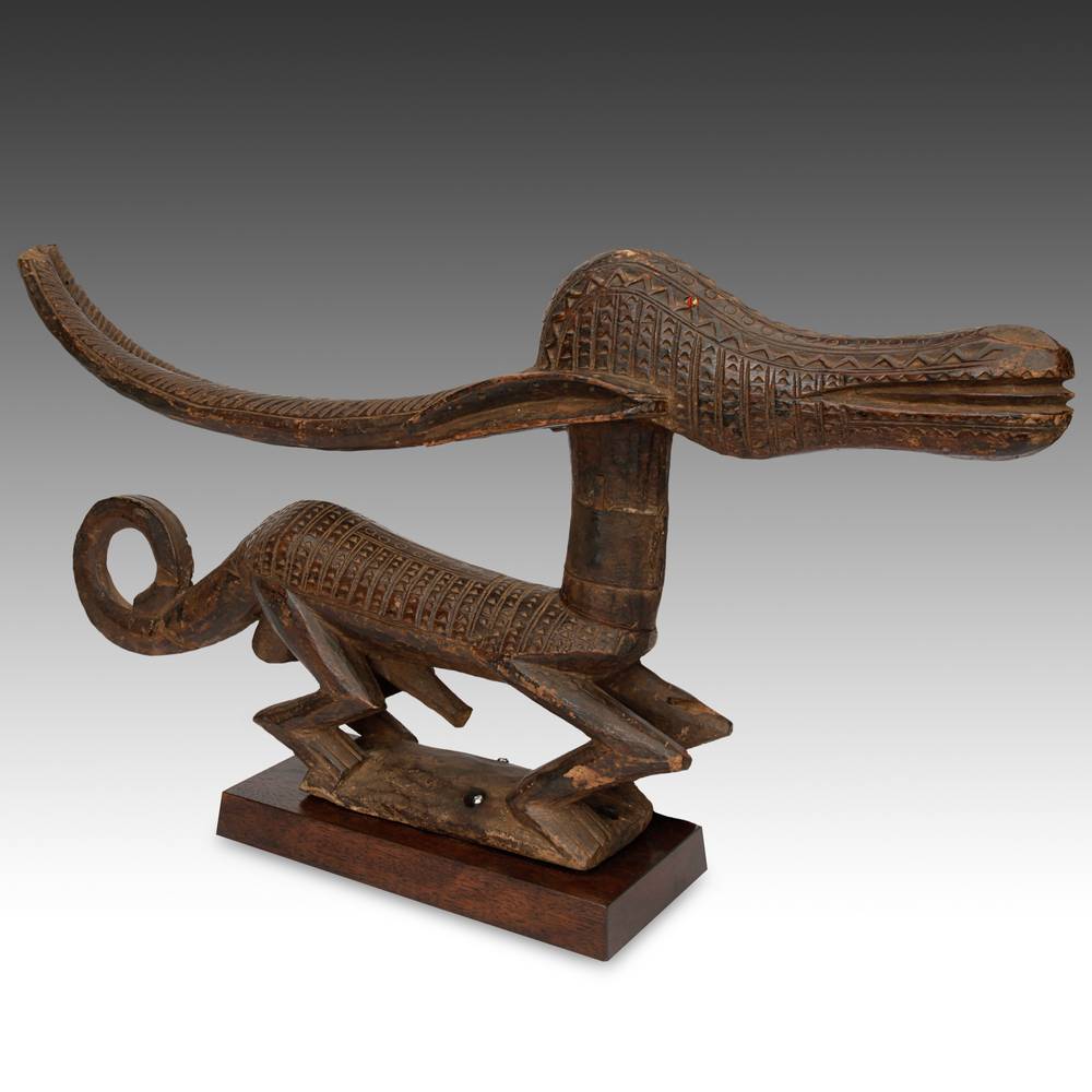 Bambara Tyewara or Antelope Headdress, Based - Image 2