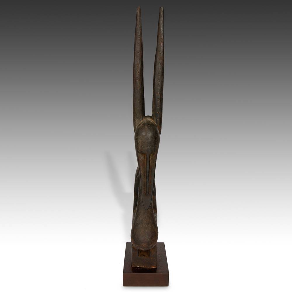 Bambara "Mother & Child" Chiwara or Antelope Headdress, Based - Image 3
