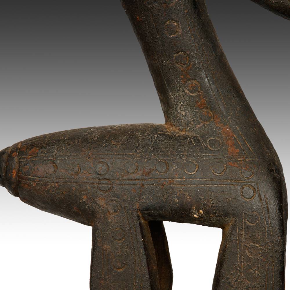 Bambara "Mother & Child" Chiwara or Antelope Headdress, Based - Image 6