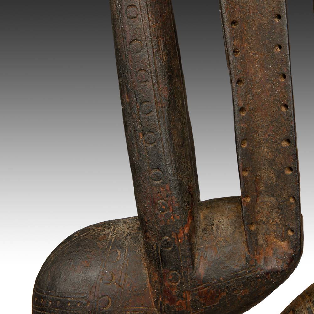 Bambara "Mother & Child" Chiwara or Antelope Headdress, Based - Image 8