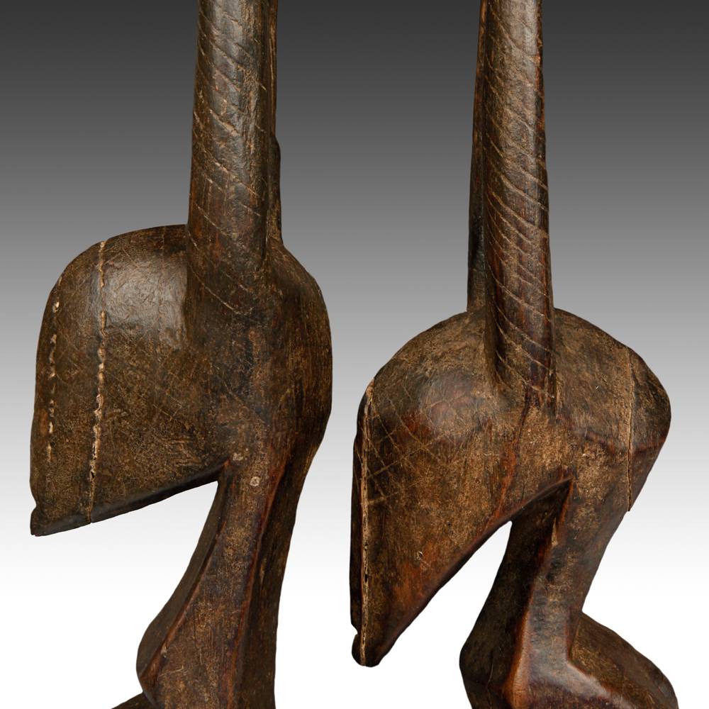 Bambara Abstract "Mother & Child" Chiwara or Antelope Headdress, Based - Image 5