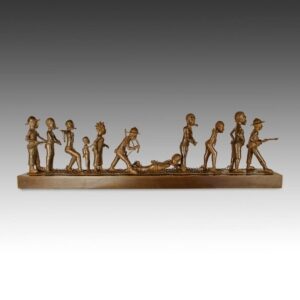 Beninese Lost Wax Casting of Slave Procession