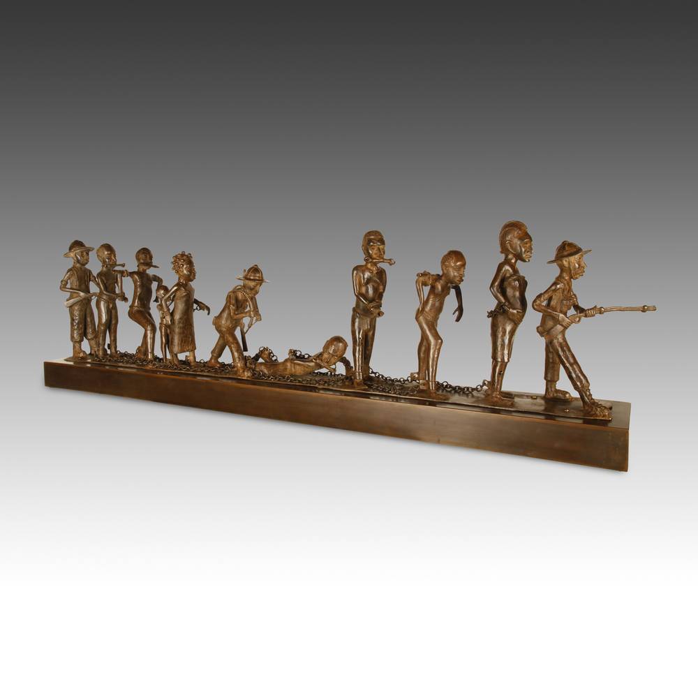 Beninese Lost Wax Casting of Slave Procession - Image 2