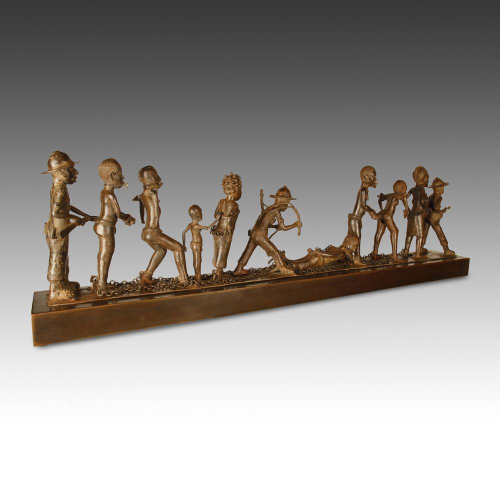 Beninese Lost Wax Casting of Slave Procession - Image 3