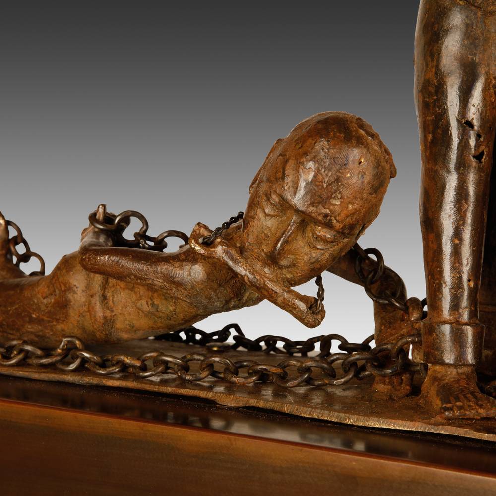 Beninese Lost Wax Casting of Slave Procession - Image 5