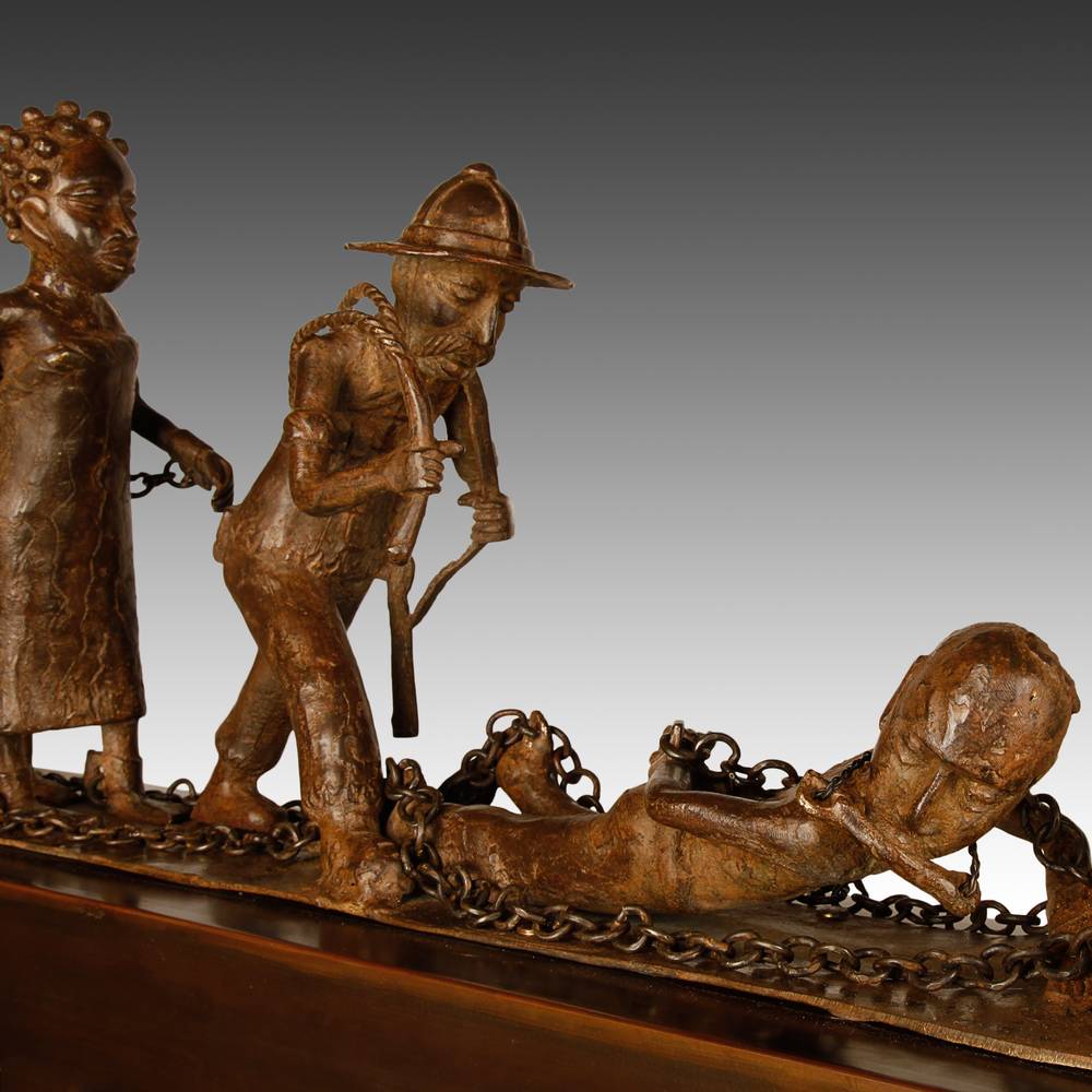 Beninese Lost Wax Casting of Slave Procession - Image 6
