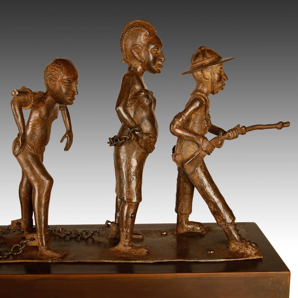 Beninese Lost Wax Casting of Slave Procession - Image 8