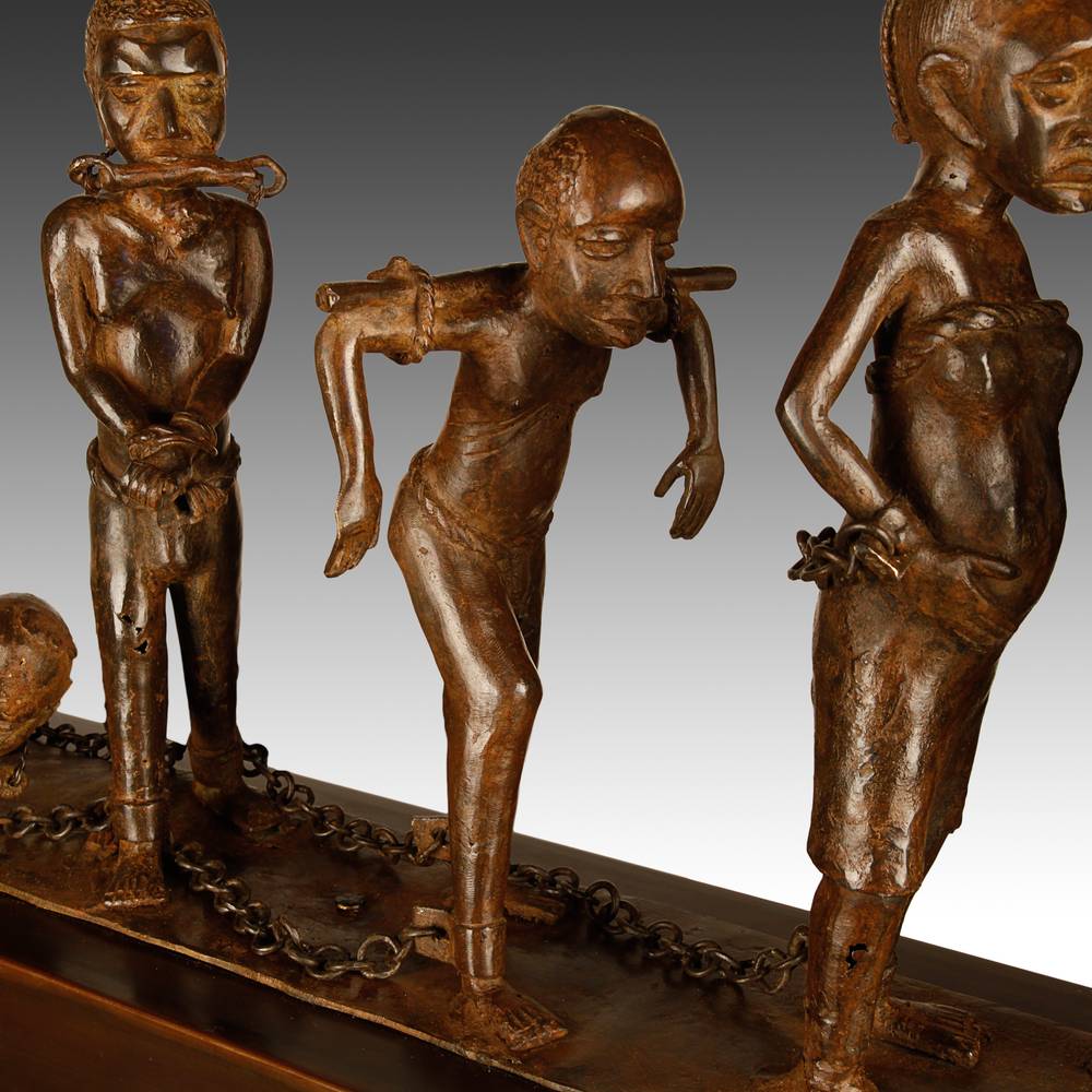 Beninese Lost Wax Casting of Slave Procession - Image 10